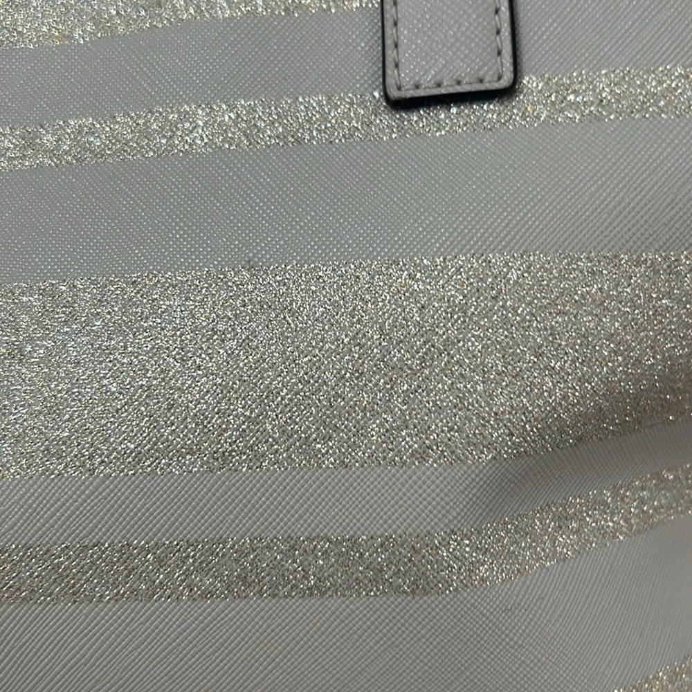 Kate Spade Glittery Silver and Cream Tote - Picture 7 of 7